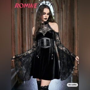 ROMWE: Off the Shoulder Gothic Romantic Dress